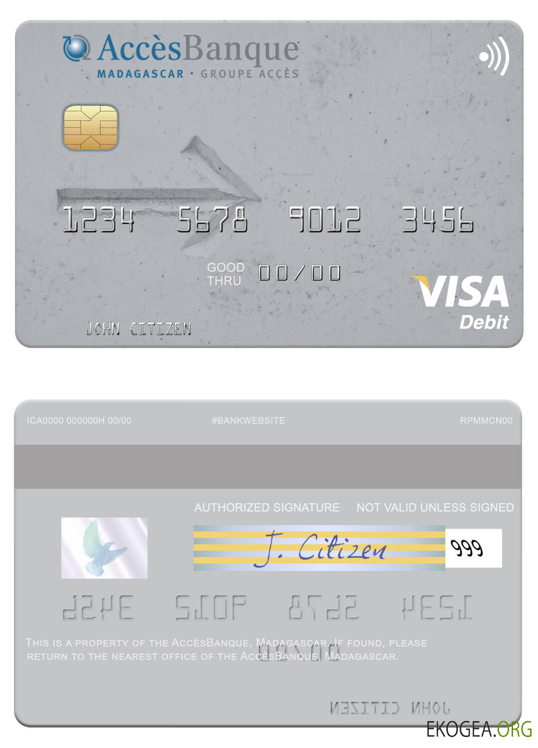 Carte de débit visa AccèsBanque Madagascar
